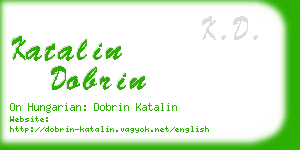 katalin dobrin business card
